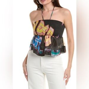 NEW Ganni 2-Way Cropped Strap Top